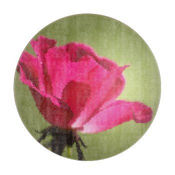 Pink Rose Cutting Board by LivingLife at Zazzle