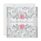 Pink Rose Damask Silver 25th Wedding Anniversary