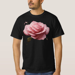 Pink Rose Design T-Shirt