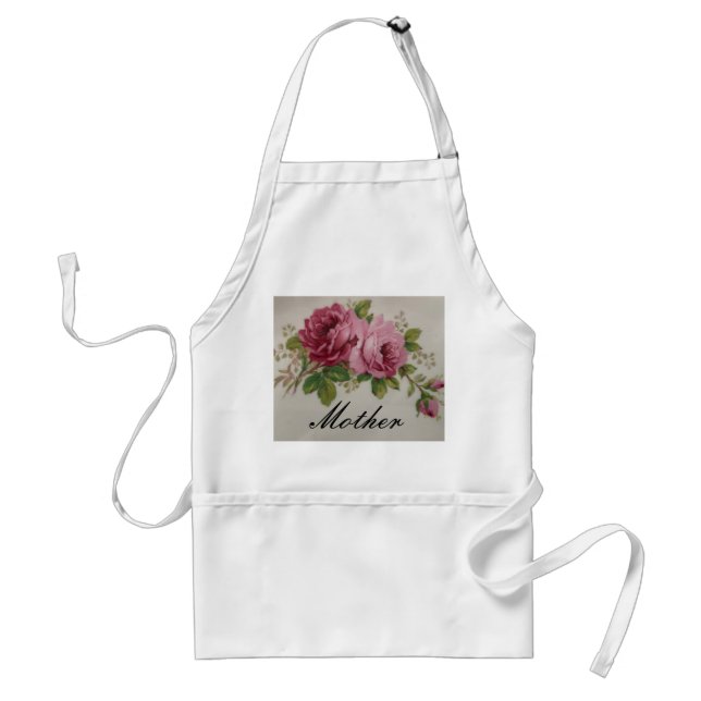 Pink Rose Elegance  Adult Apron (Front)