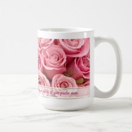 Pink Rose Elegance - Customize Coffee Mug