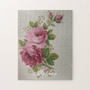 Pink Rose Elegance Jigsaw Puzzle