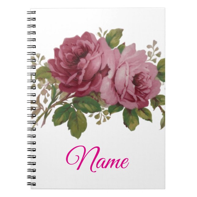 Pink Rose Elegance   Notebook (Front)