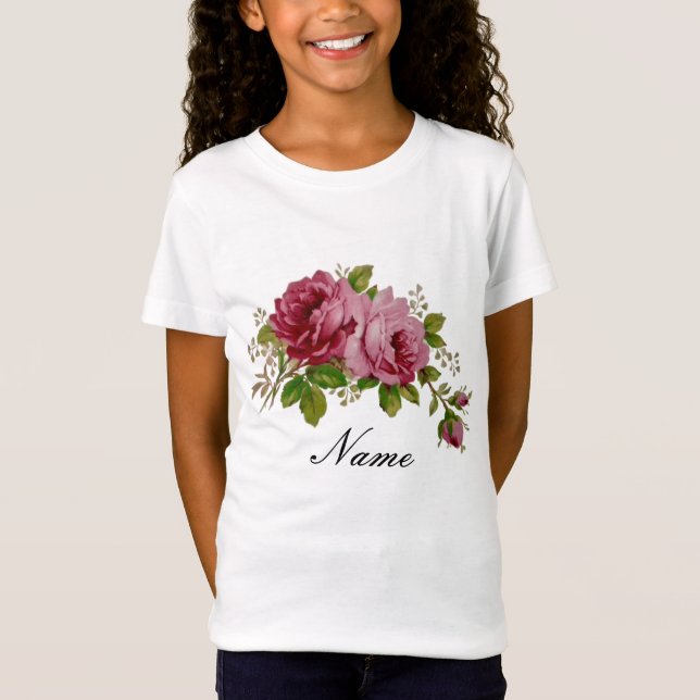 Pink Rose Elegance  T-Shirt (Front)