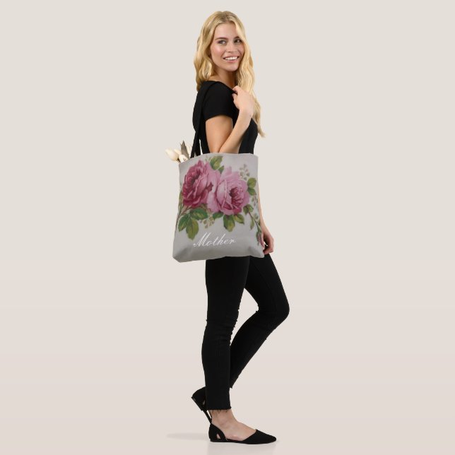 Pink Rose Elegance Tote Bag (On Model)