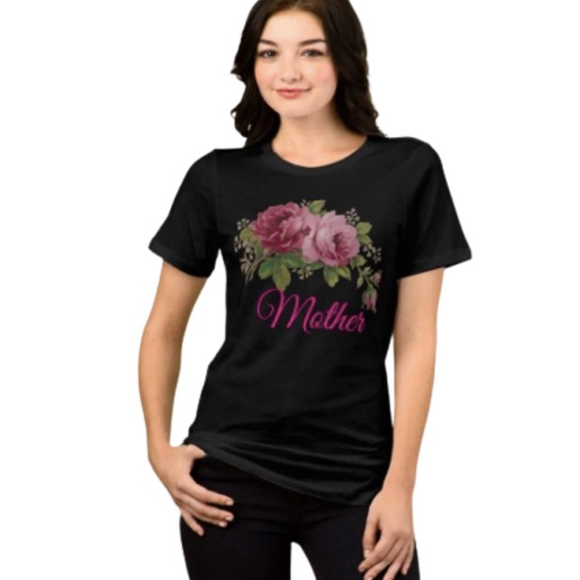 Pink Rose Elegance  Tri-Blend Shirt (Creator Uploaded)