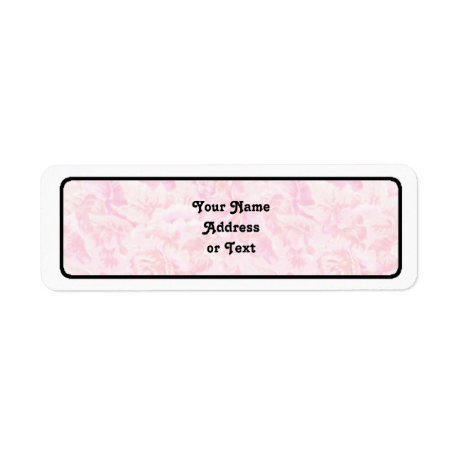 Pink Rose Fabric Label (Front)