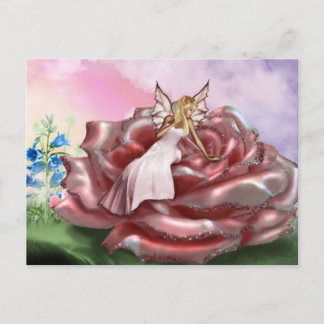 Pink Rose Faery (Postcard) Postcard