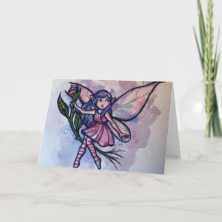 Pink Rose Fairy                                    Card