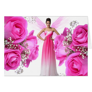 Pink Rose Fairy Cards
