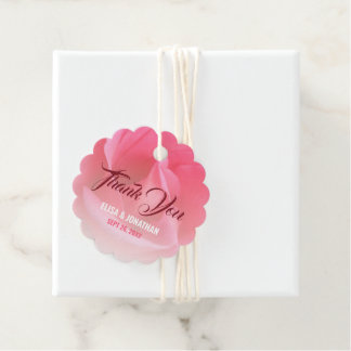 Pink Rose Favor Tags