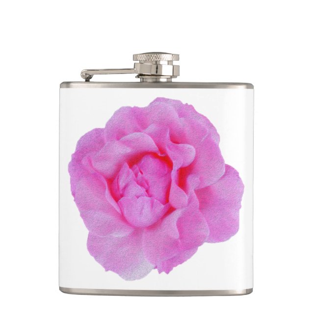pink rose flask (Front)