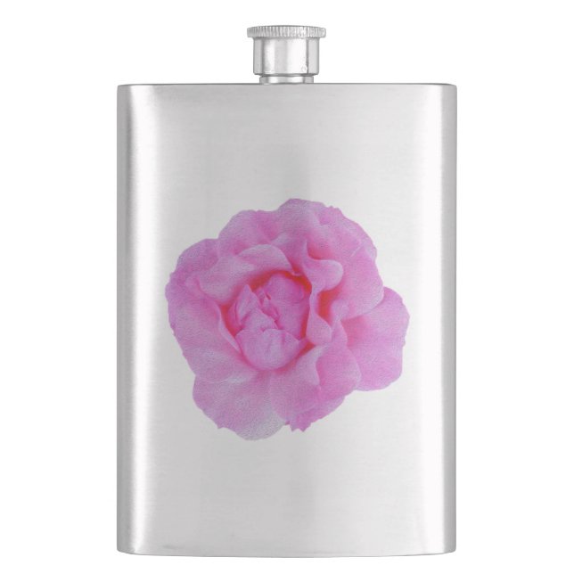 pink rose flask (Front)