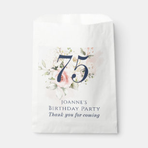 Pink Rose Floral Bunch Any Age Birthday Party Favor Bag
