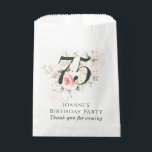 Pink Rose Floral Bunch Any Age Birthday Party Favor Bag<br><div class="desc">Pink Rose Floral Bunch Any Age Birthday Party Favor Bags. Rustic floral greenery and pink rose foliage. The template that can be easily edited and the text replaced with your own details by clicking the "Personalize" button. For further customization, please click the "Customize Further" link and use our design tool...</div>