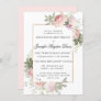 Pink Rose Floral First Death Anniversary Invitation