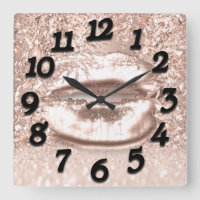 Pink Rose Floral Glitter Kiss Lips Numbers Beauty