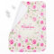 Pink Rose Floral Monogram Pastel Baby Girl blanket