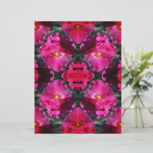 Pink Rose Flower Abstract Scrapbook Paper