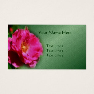Pink Rose Flower Art Business Card