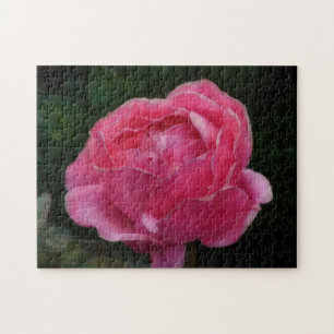 Pink Rose Flower Art Puzzle