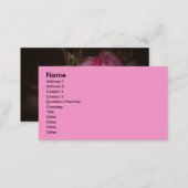 Pink Rose Flower Avery Business Cards (Front/Back)