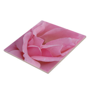 Pink rose flower ceramic tile