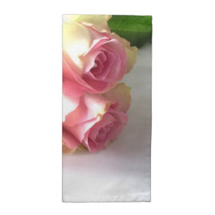 Pink rose flower cotton cloth napkins for wedding