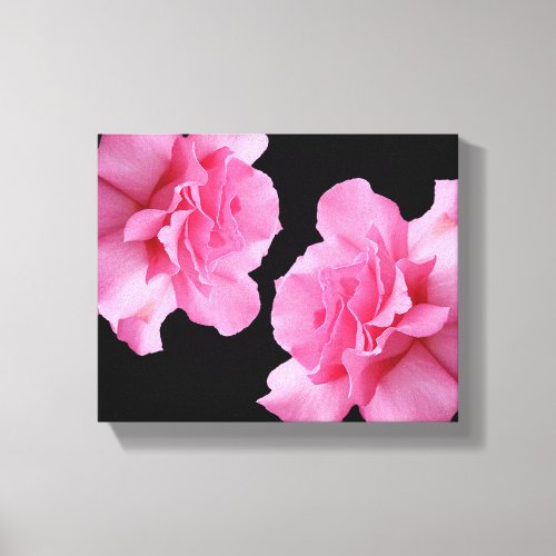 Pink rose flower modern vintage floral boho canvas print