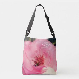 Pink Rose Flower Photo Tote