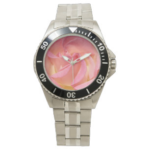 Pink Rose Flower Spiral Watches Designer gifts