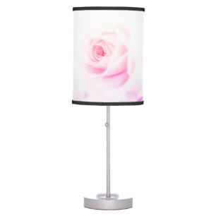 Pink rose flower table lamp