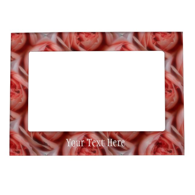 Pink Rose Flowers Magnetic Frame (Front)