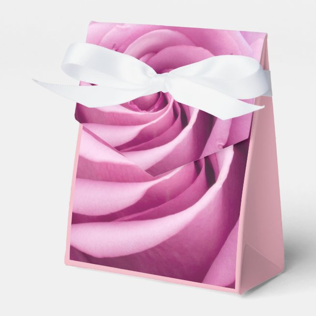 Pink Rose Folded to Perfection Favor Boxes (Front Side)