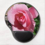 Pink Rose Garden Floral Gel Mouse Pad