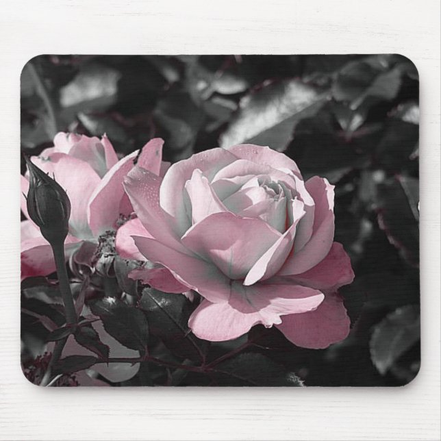 Pink Rose Garden Mouse Pad (Front)