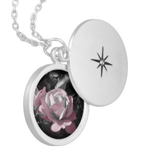 Pink Rose Garden Silver Plated Necklace