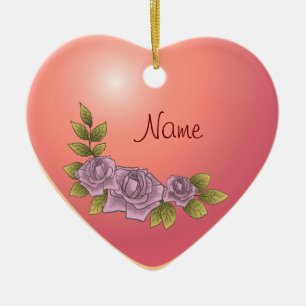 Pink Rose Garland  ornament