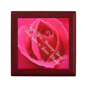 Pink Rose Gift Box Personalize Rose Jewelry Box