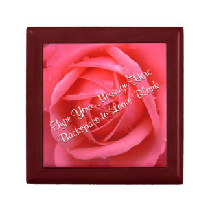 Pink Rose Gift Box Personalize Rose Jewelry Box