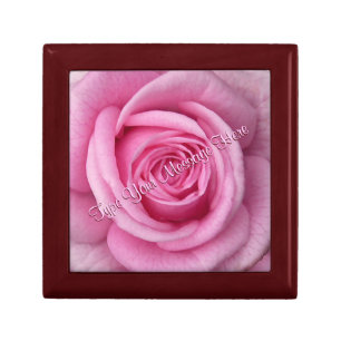 Pink Rose Gift Box Personalize Rose Jewelry Box