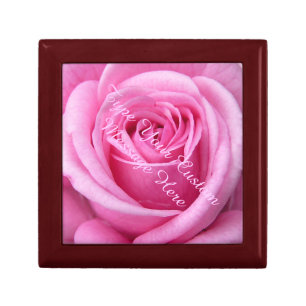 Pink Rose Gift Box Personalize Rose Jewelry Box