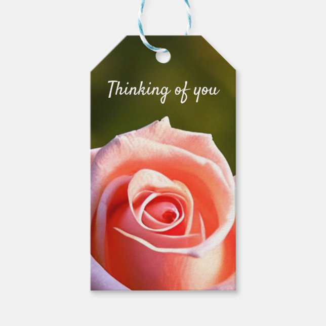 Pink Rose Gift Tags (Front)