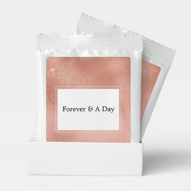 Pink Rose Glam Lace Wedding Margarita Drink Mix (Pair)