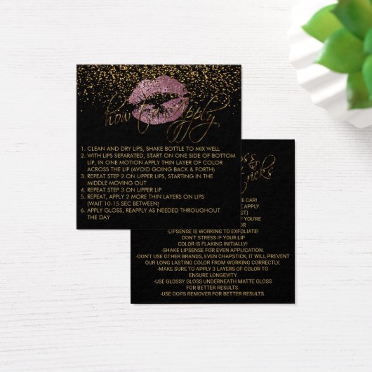 Pink Rose Glitter Lip Application Instructions 2 (Desk)