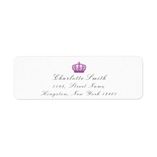 Pink Rose Glitter RSVP Crown Princess Bridal White Label