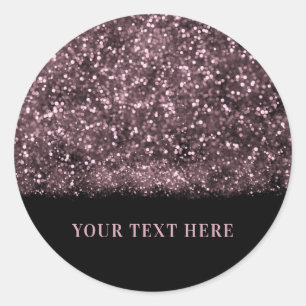 Pink Rose Glitter Sparkling Lights Sweet 16 Party Classic Round Sticker