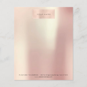 Pink Rose Gold Beauty SPA Beauty Letter Head Flyer