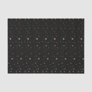 Pink Rose Gold Blush Black Stars Sky Night Tissue Paper
