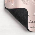 Pink Rose Gold Blush Drip Sparkly Lotus Name